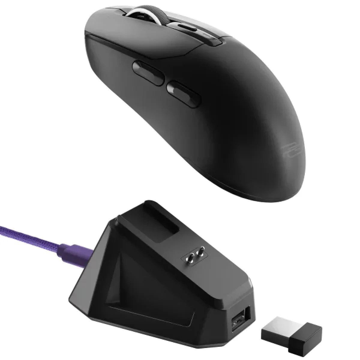 ماوس ألعاب Proove Gaming Rate Pro لاسلكي ثلاثي الوضع 26000 DPI مع قاعدة شحن أسود WMRPCD022001