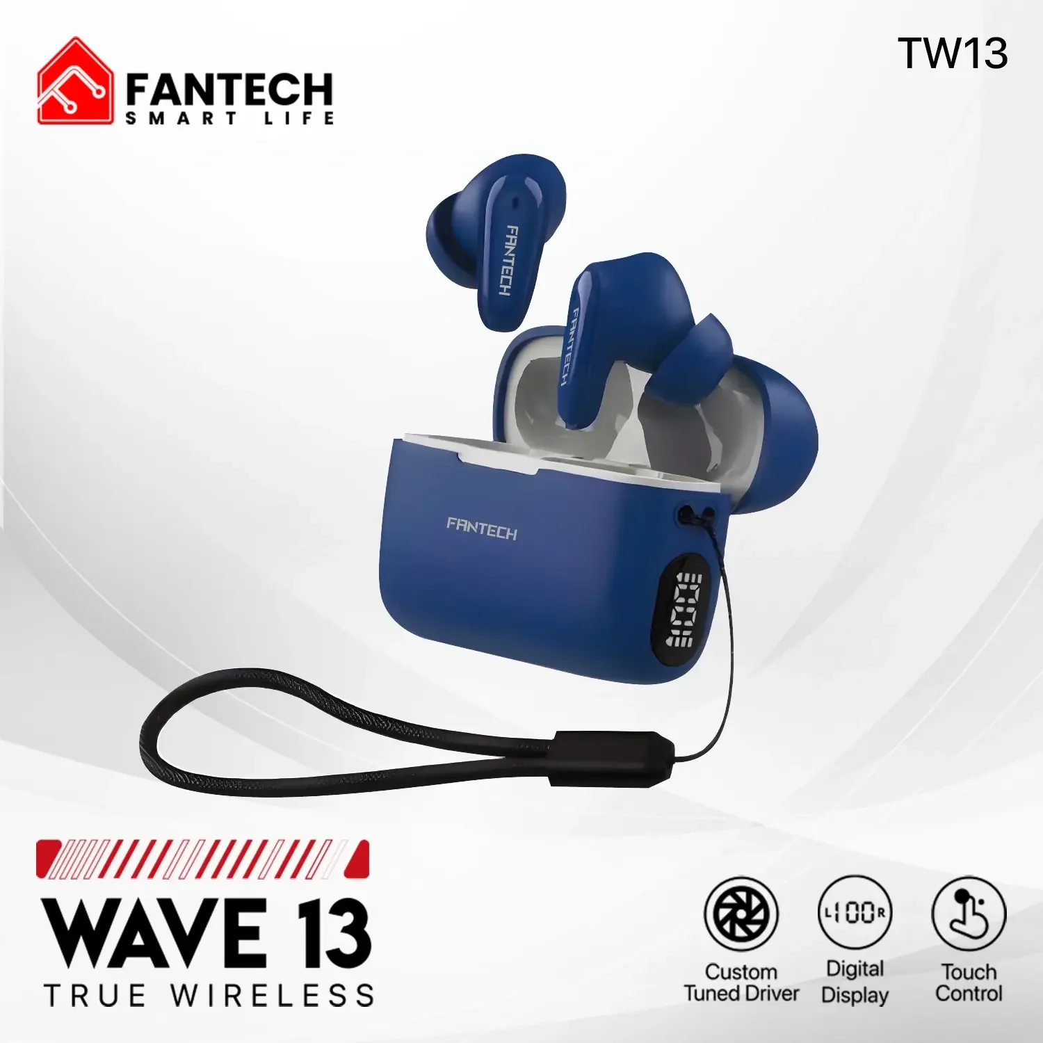 Fantech WAVE 13 TW13 True Wireless Earbuds Blue - Thumbnail 3