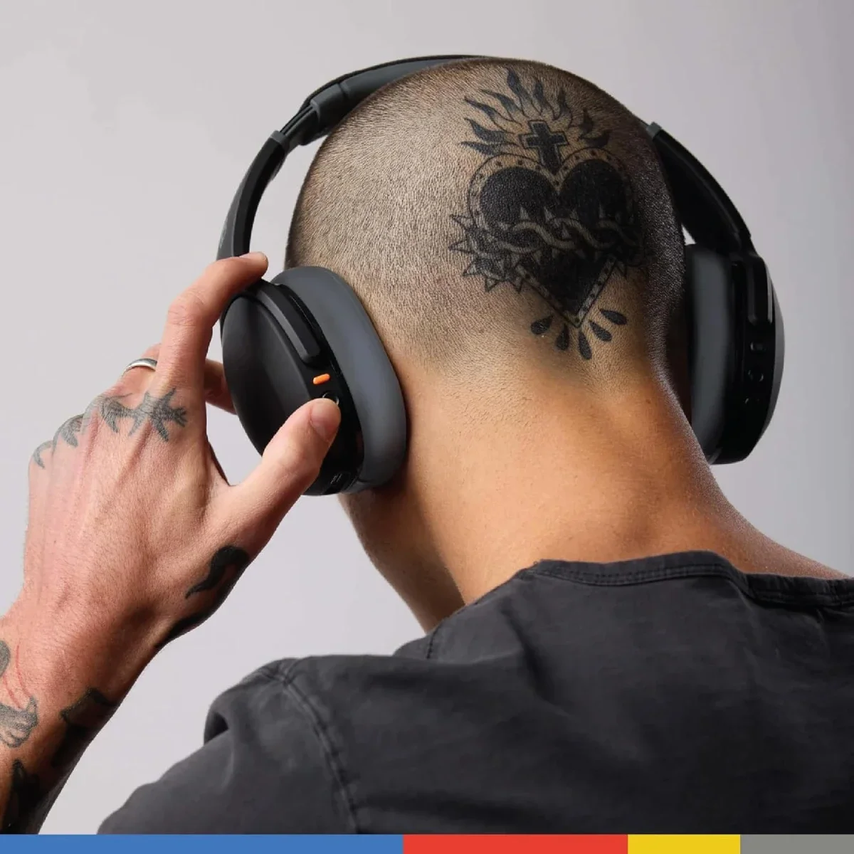 سماعات رأس Skullcandy Crusher Evo لاسلكية بتقنية Bluetooth فوق الأذن، أسود - Thumbnail 5