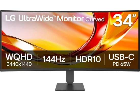 شاشة LG 34U640B منحنية UltraWide مقاس 34 إنش بدقة WQHD ولوحة VA وتردد 144 هرتز، سوداء - Thumbnail 7