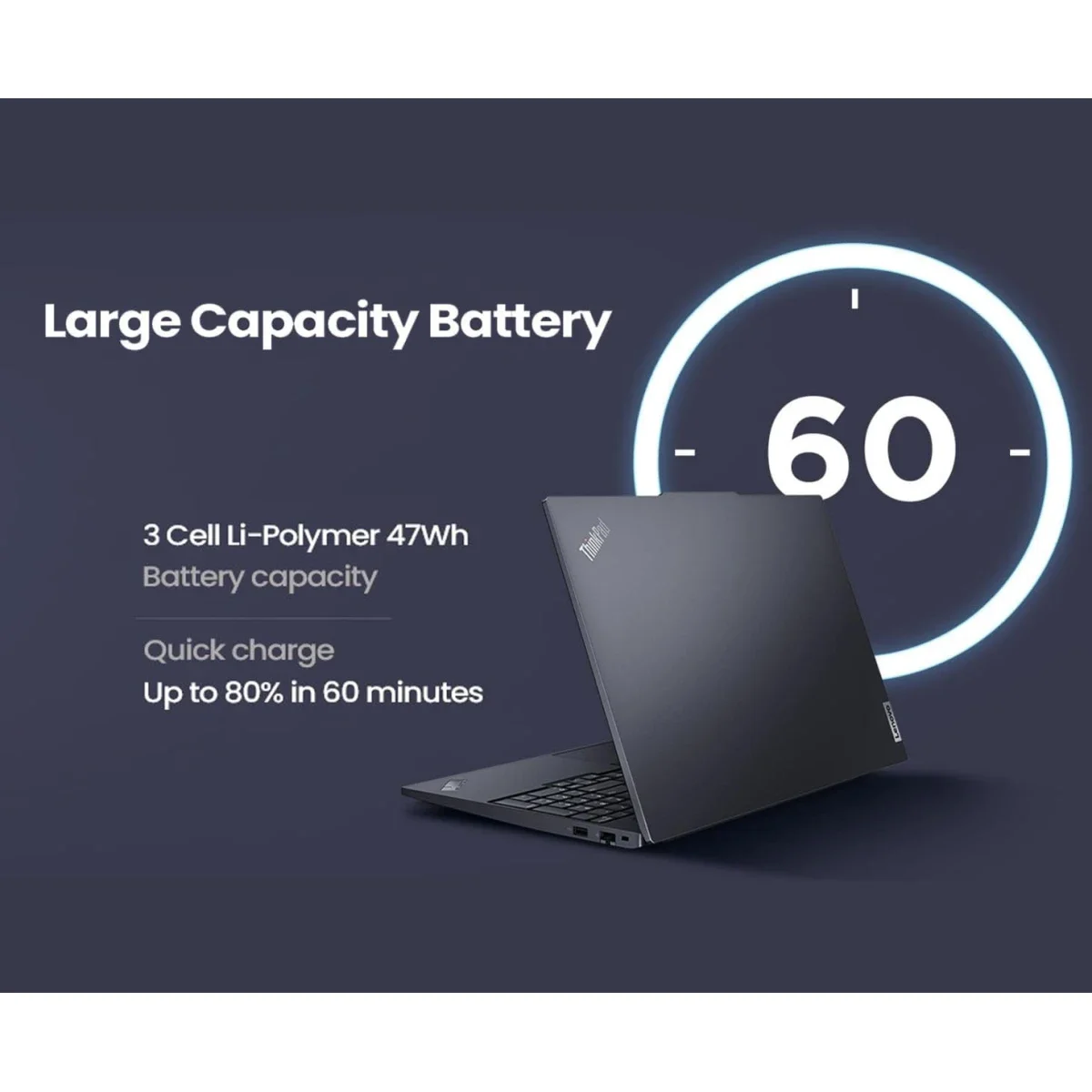 لابتوب Lenovo ThinkPad Edge E16 Gen 3 مقاس 16 إنش بمعالج AMD Ryzen 7 250 وذاكرة 16GB و1TB SSD - Image 5