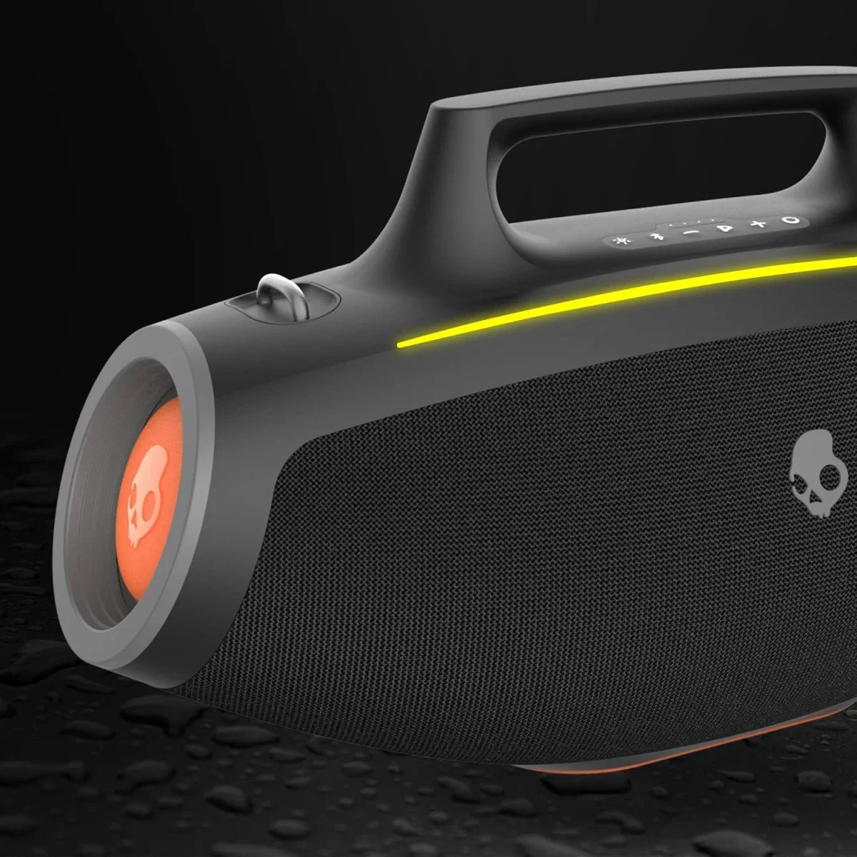 مكبر صوت بومبوكس Skullcandy Barrel بلوتوث مع عرض إضاءة LED وبطارية حتى 12 ساعة - أسود - Image 7