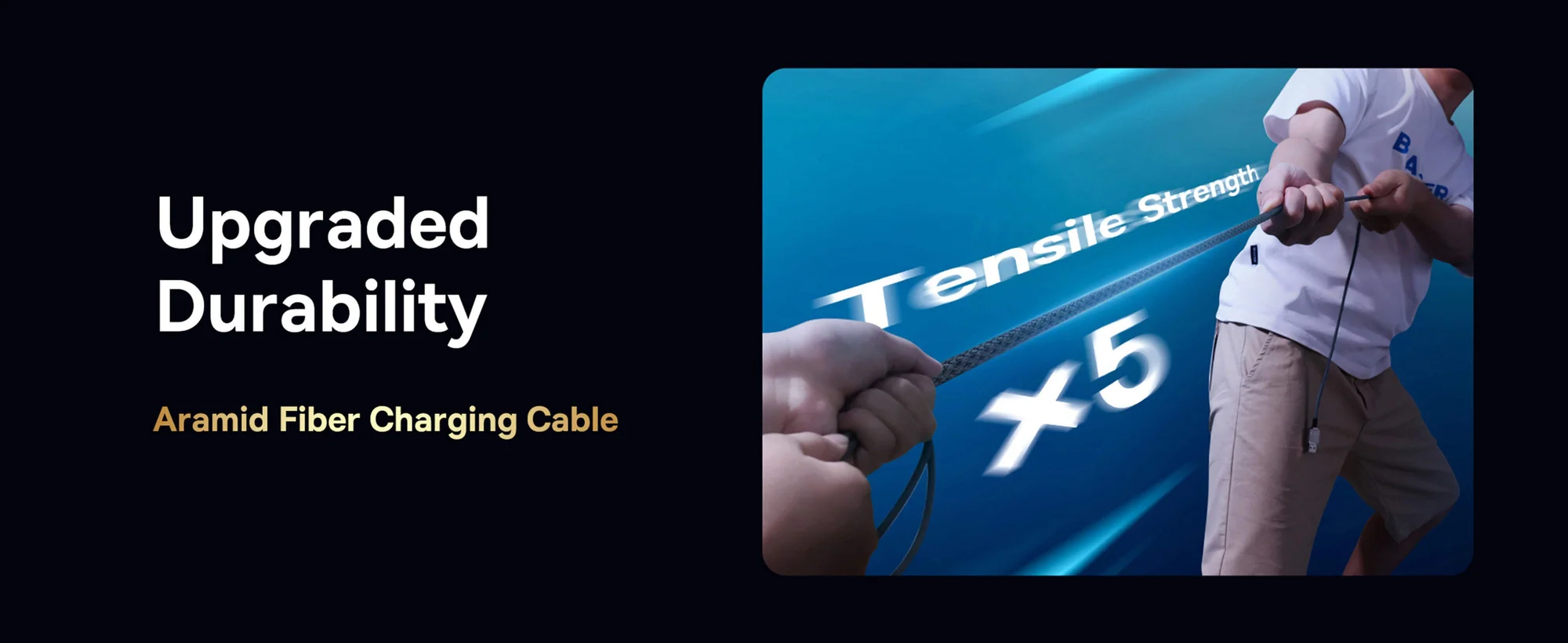 كابل بيانات وشحن سريع Baseus Unbreakable Series بقدرة 100W PD من USB-C إلى USB-C بطول 1 متر أبيض - Image 15