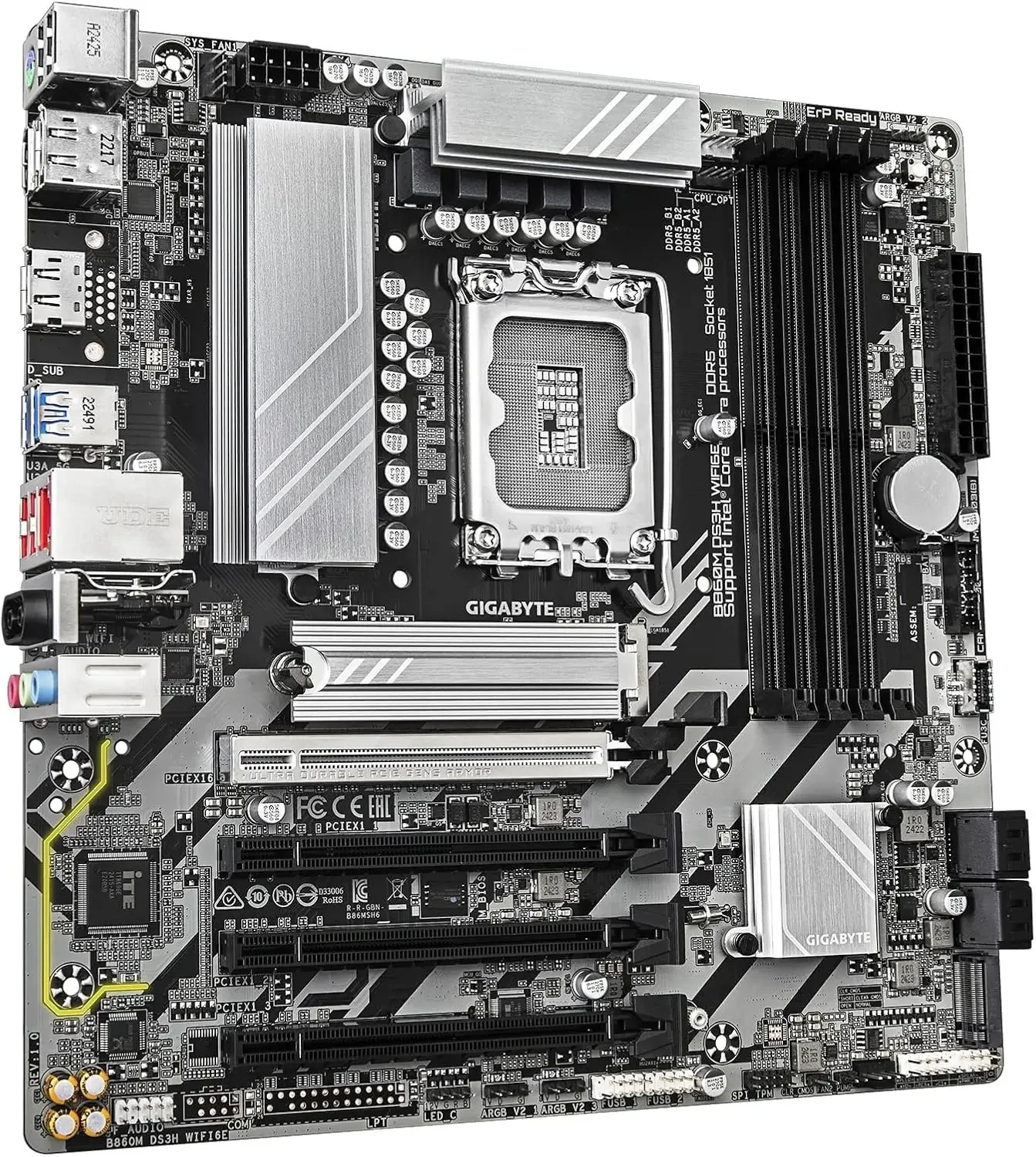 GIGABYTE DDR5 Wi-Fi 6E Bluetooth Motherboard for Intel Core Ultra Series 2 B860M DS3H WIFI6E - Image 2