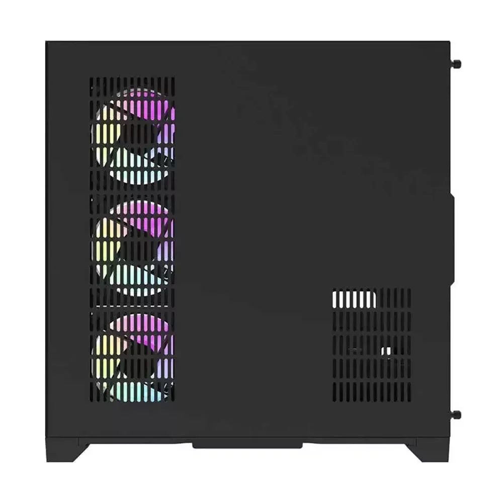 كيس كمبيوتر Aigo FT418 Pro للألعاب ميد تاور ATX مع 7 مراوح ARGB - أسود - Image 9