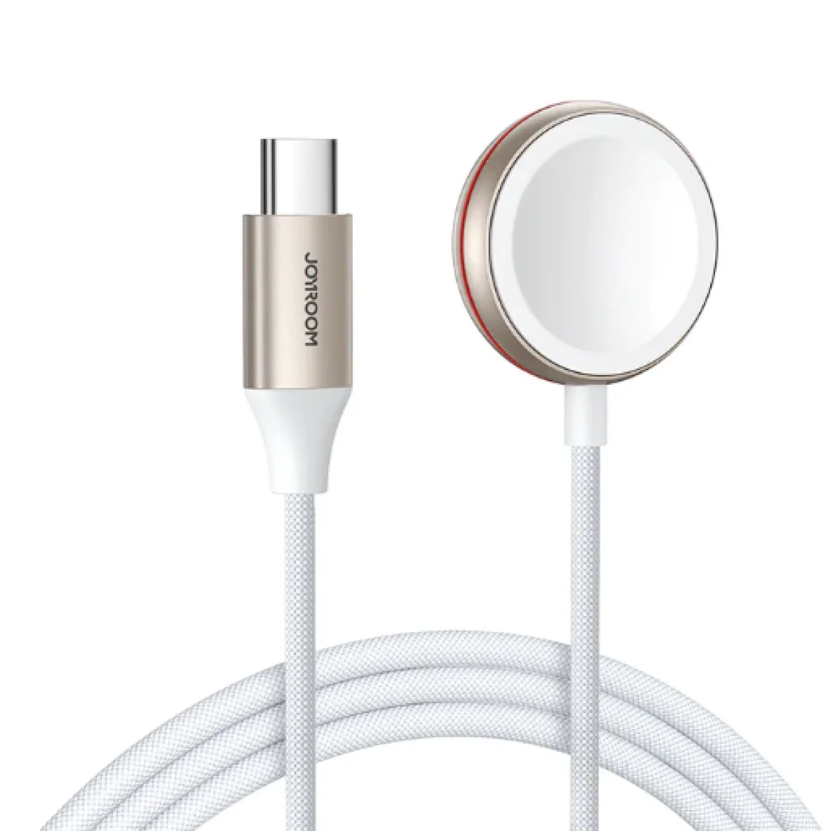 كيبل شحن مغناطيسي JOYROOM لساعة iPhone USB-C بطول 1.2 متر أبيض - Image 2