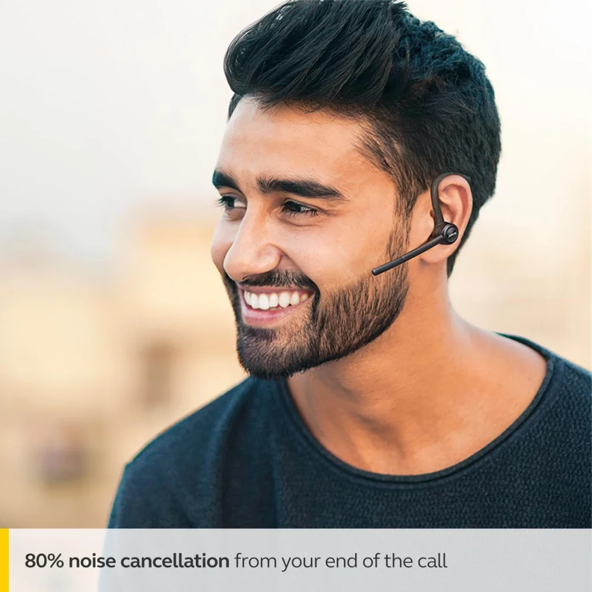 Jabra Talk 65 Wireless Mono Bluetooth Headset with Noise-Cancelling Microphones - Black - Thumbnail 4