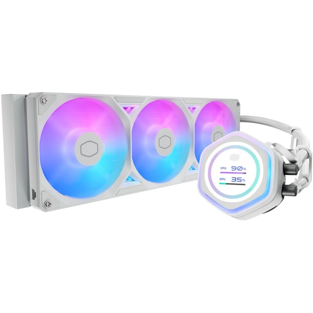 Cooler Master MasterLiquid ATMOS II 360 LCD White ARGB AIO CPU Liquid Cooler