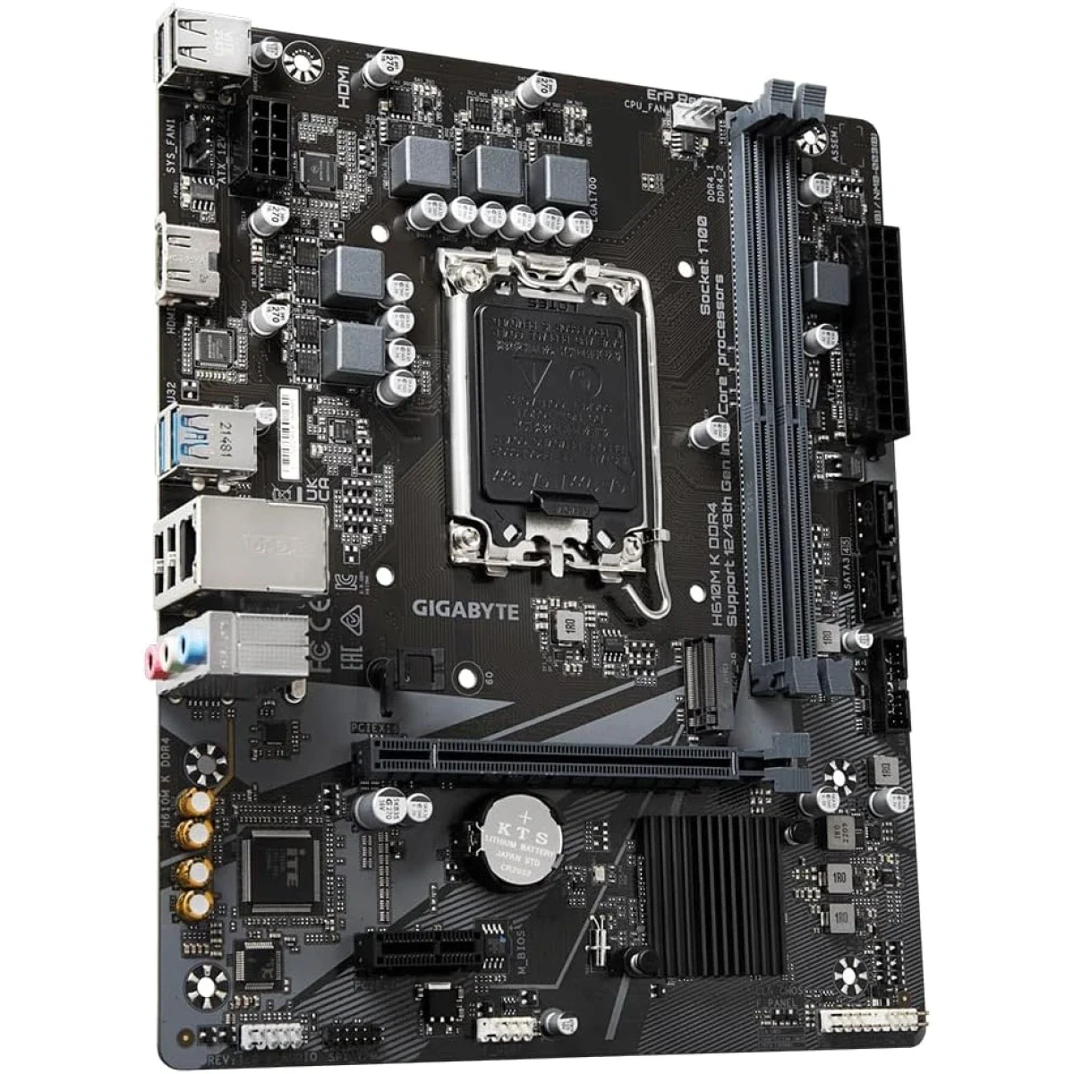 لوحة أم GIGABYTE H610M K DDR4 بحجم Micro-ATX ومقبس LGA 1700 - Thumbnail 3