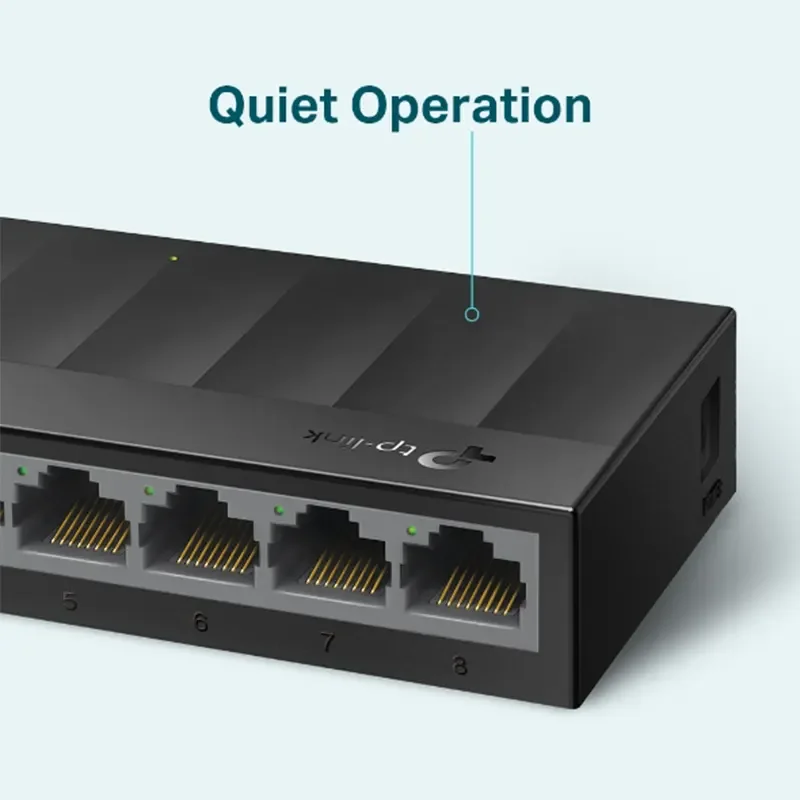 سويتش شبكة TP-LINK LS1008G مكتبي 8 منافذ بسرعة 10/100/1000Mbps - Image 4