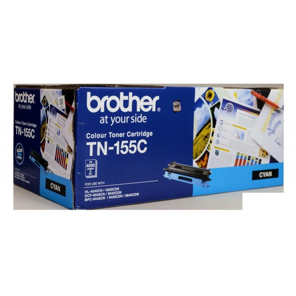 خرطوشة تونر BROTHER TN-155C سماوي أصلية، 4000 صفحة