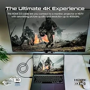 كابل HDMI 2.0 من الألياف الضوئية Promate ProLink4K60-15M بطول 15 متر 4K@60Hz بسرعة 18Gbps مع Ethernet وموصلات مطلية بالذهب - Thumbnail 10