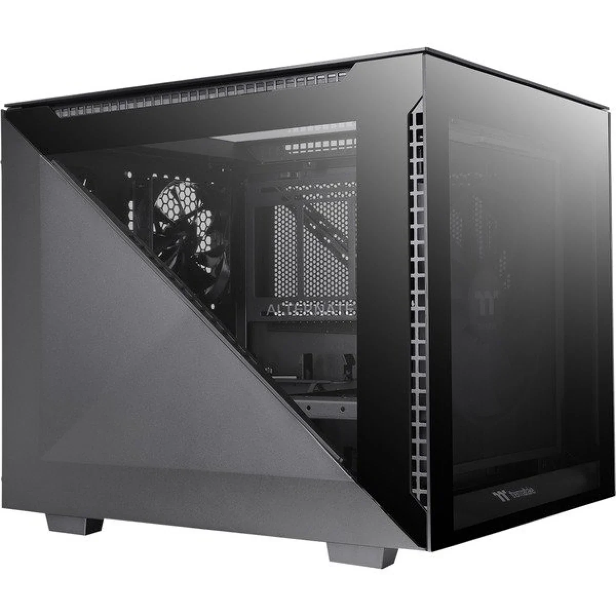 هيكل كمبيوتر Thermaltake Divider 200 Air Micro-ATX بزجاج مقوى إصدار Black Edition - Image 3