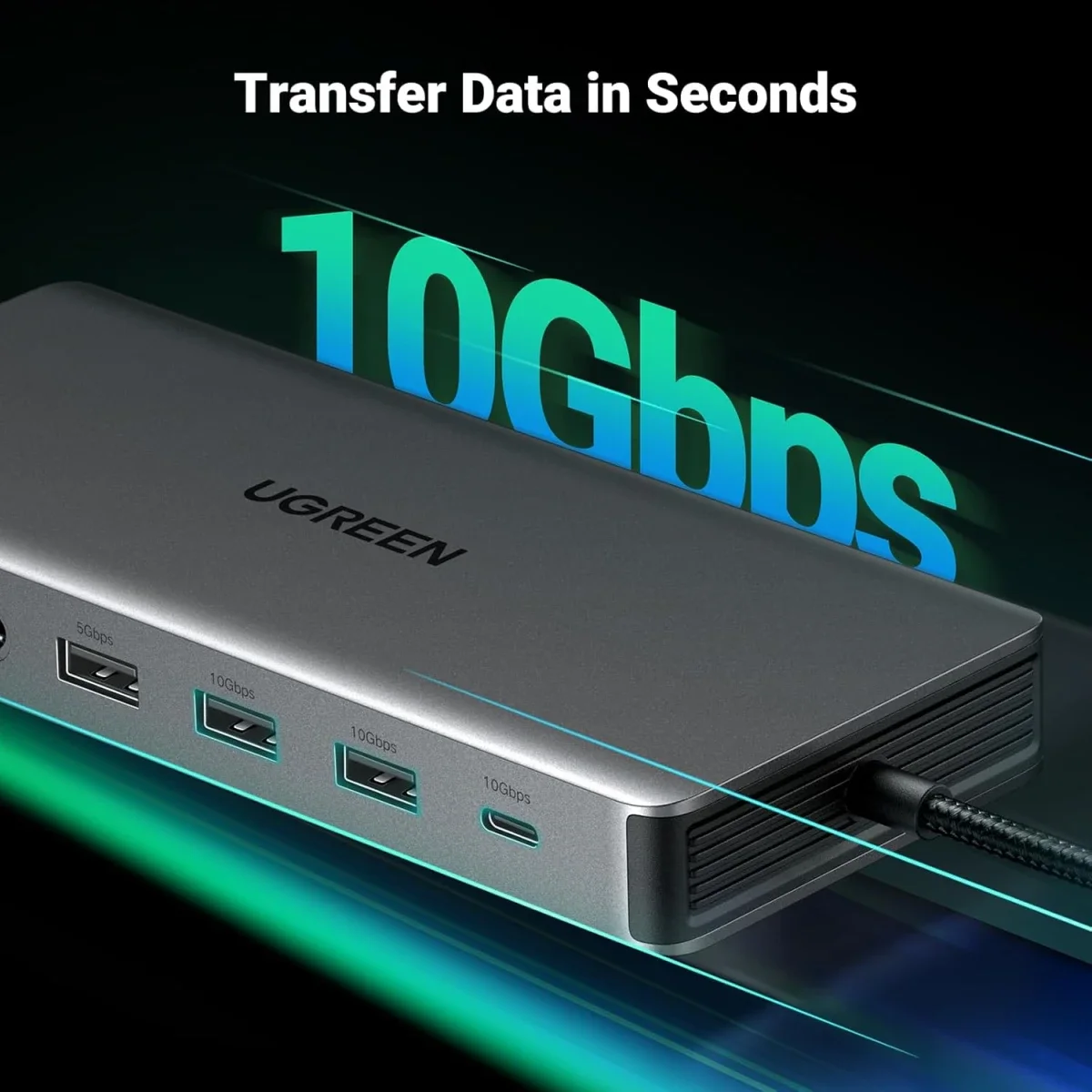محطة إرساء لابتوب Ugreen USB-C 13 في 1 مع عرض ثلاثي 4K - Image 7