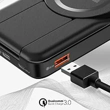 باور بانك MagSafe 5 في 1 قابل للطي Promate PowerPack-Fold بسعة 10000mAh وقدرة 15W - أسود - Image 13