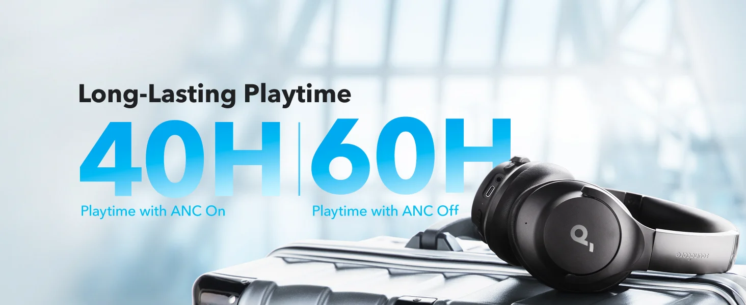 سماعات Anker Soundcore Q20i لاسلكية بعزل ضوضاء هجين نشط، أبيض - Thumbnail 15