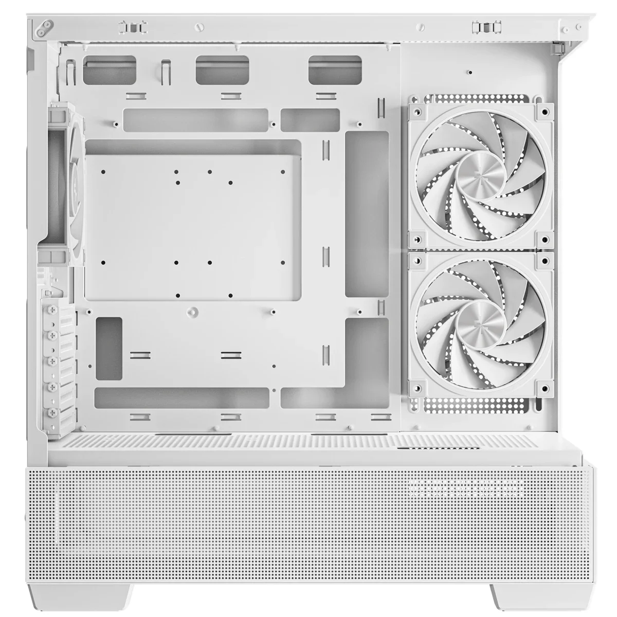هيكل كمبيوتر DeepCool CG380 3F بانورامي ATX ميد تاور مع 3 مراوح ARGB مثبتة مسبقًا، دعم ردياتير 360mm + 240mm، أبيض - Thumbnail 9