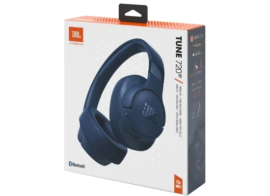 JBL Tune 720BT Wireless Over-Ear Headphones with Pure Bass Sound, Bluetooth 5.3, 76H Battery Life - Blue - Image 9