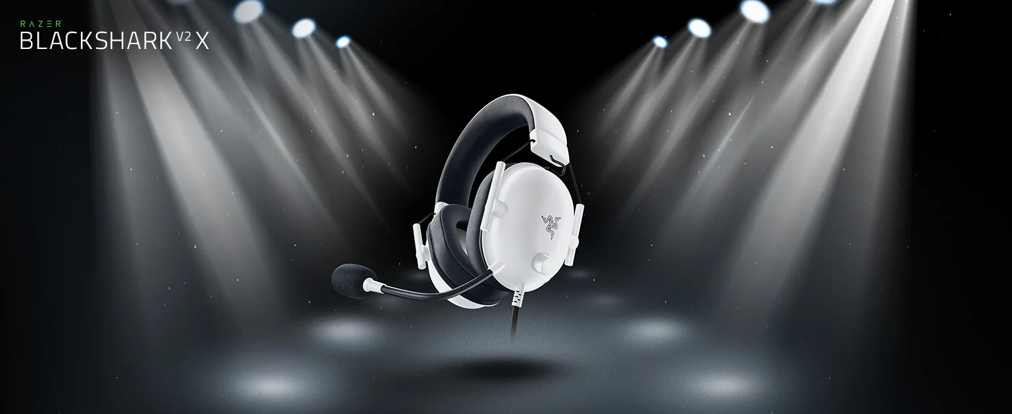 سماعة ألعاب Razer BlackShark V2 X الإصدار الخاص بيضاء بمشغلات 50 مم - Thumbnail 10