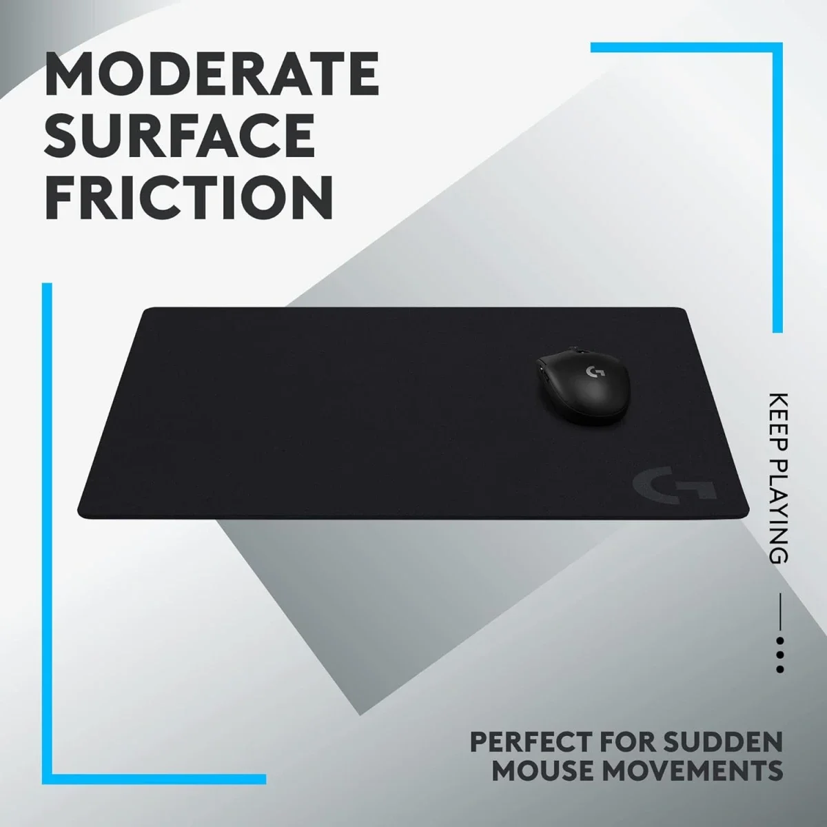 ماوس باد ألعاب قماشي Logitech G640 كبير أسود - Image 2