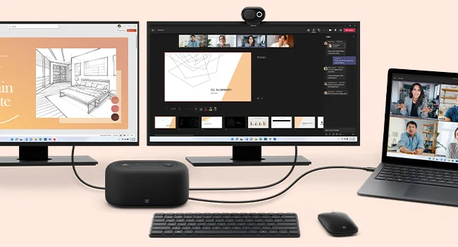 Microsoft Audio Dock Speakerphone Docking Station for Dual Display and Microsoft Teams - Thumbnail 10