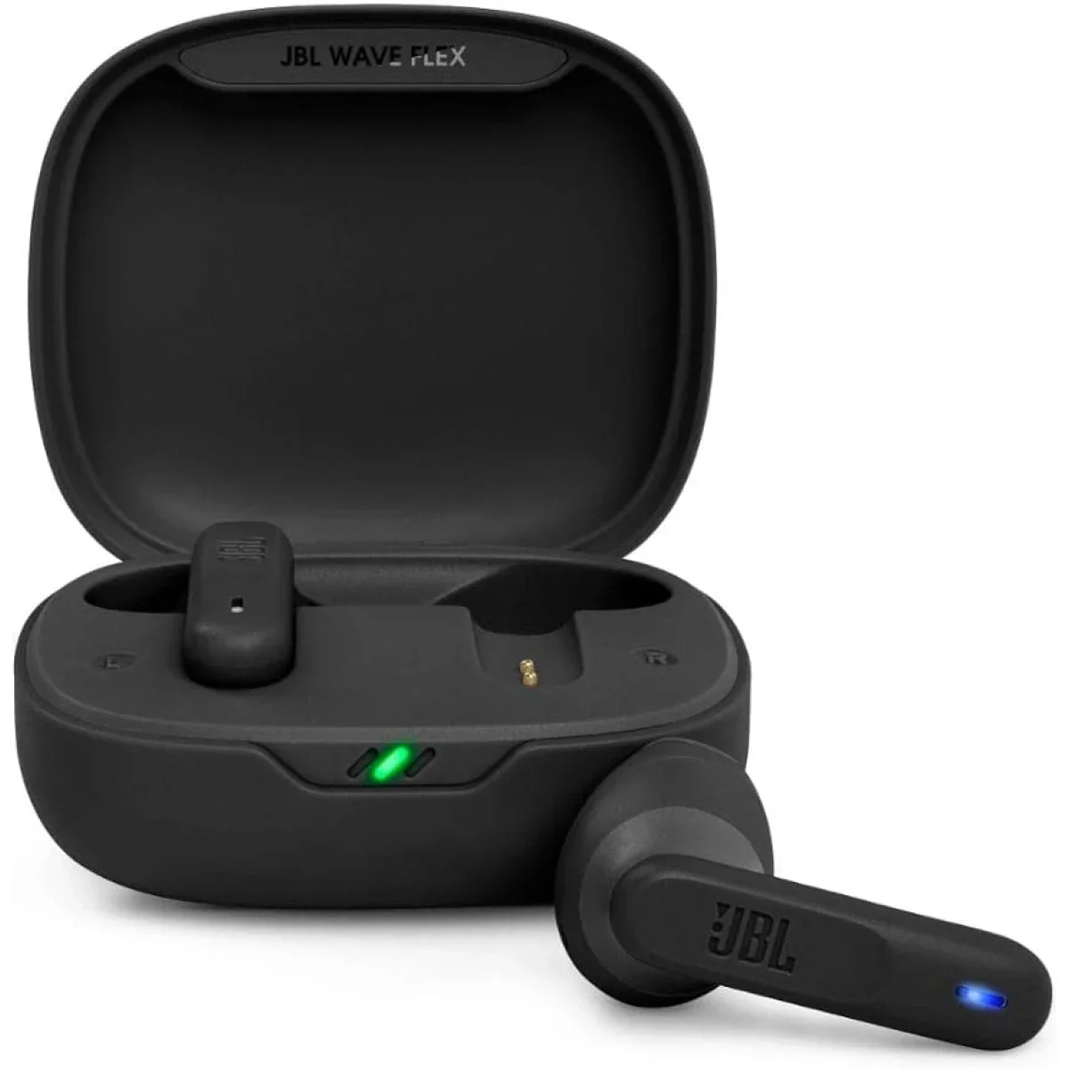 سماعات أذن JBL Wave Flex لاسلكية داخل الأذن، IP54/IPX2، بطارية 32 ساعة، أسود