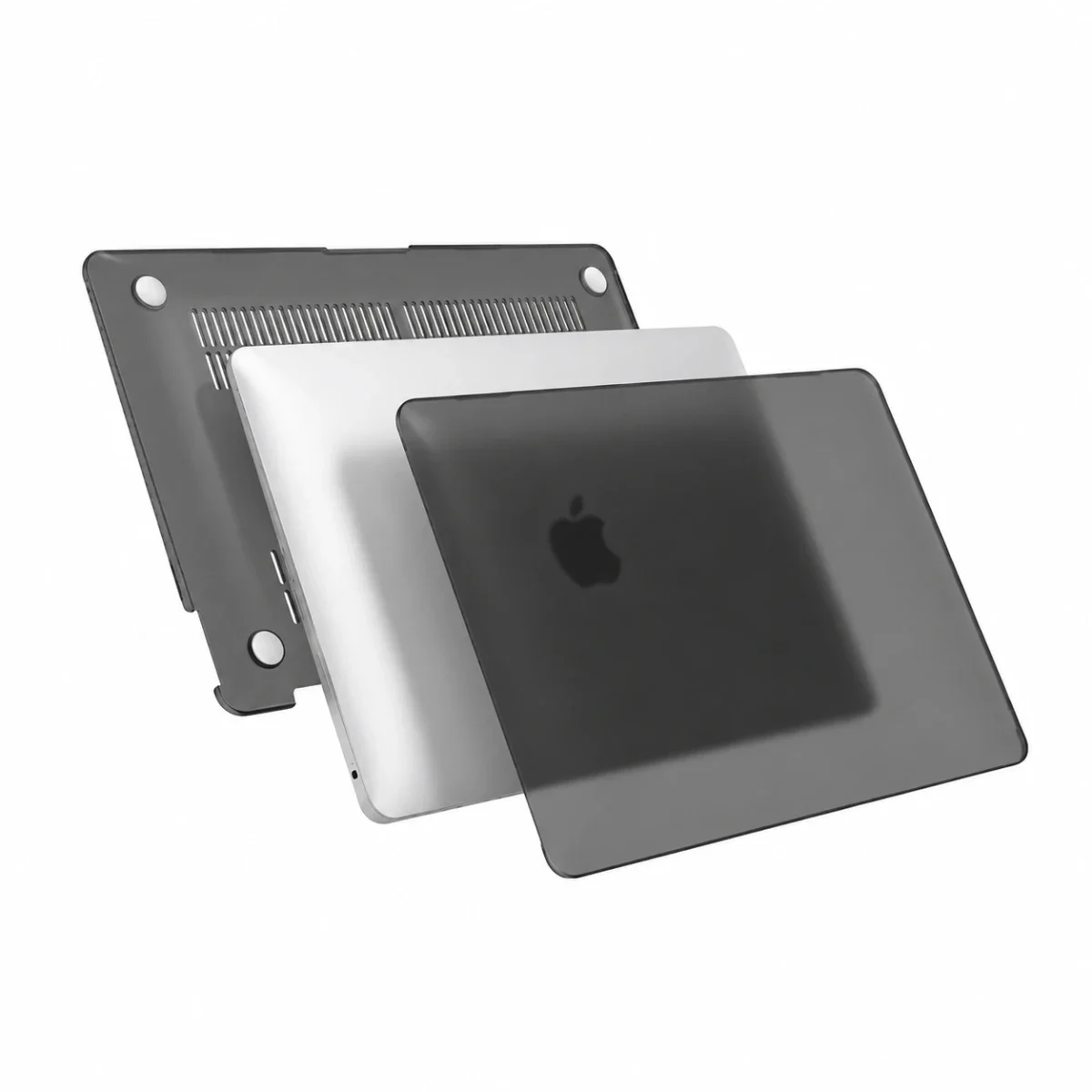 غطاء حماية لابتوب Coteci MB-086-TB بتصميم مطفي لجهاز MacBook Neo 13 إنش، أسود شفاف - Thumbnail 2
