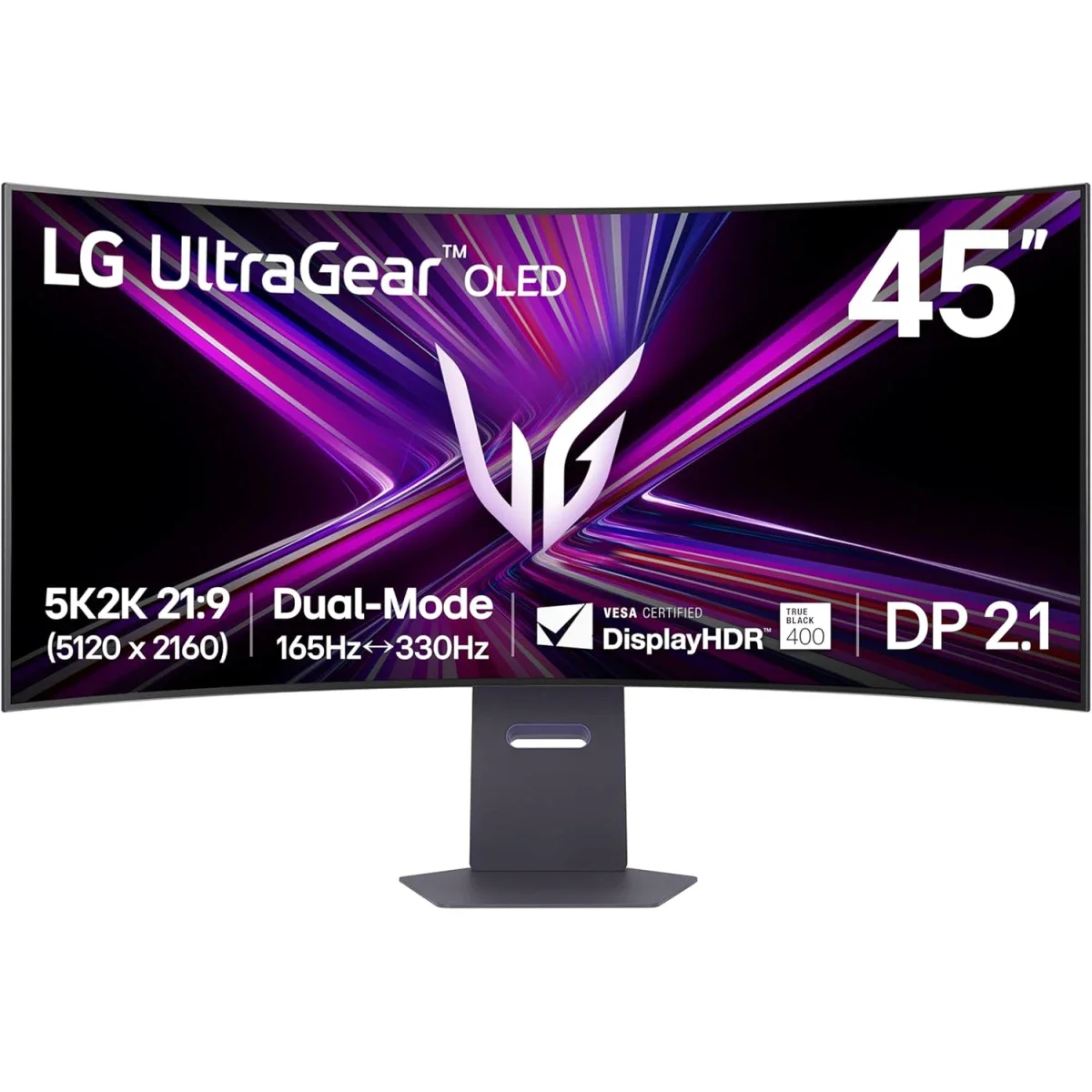 شاشة ألعاب LG 45GX950A-B UltraGear OLED مقاس 45 إنش بدقة 5K2K WUHD، وضع مزدوج 165/330 هرتز، 0.03 مللي ثانية - Thumbnail 2