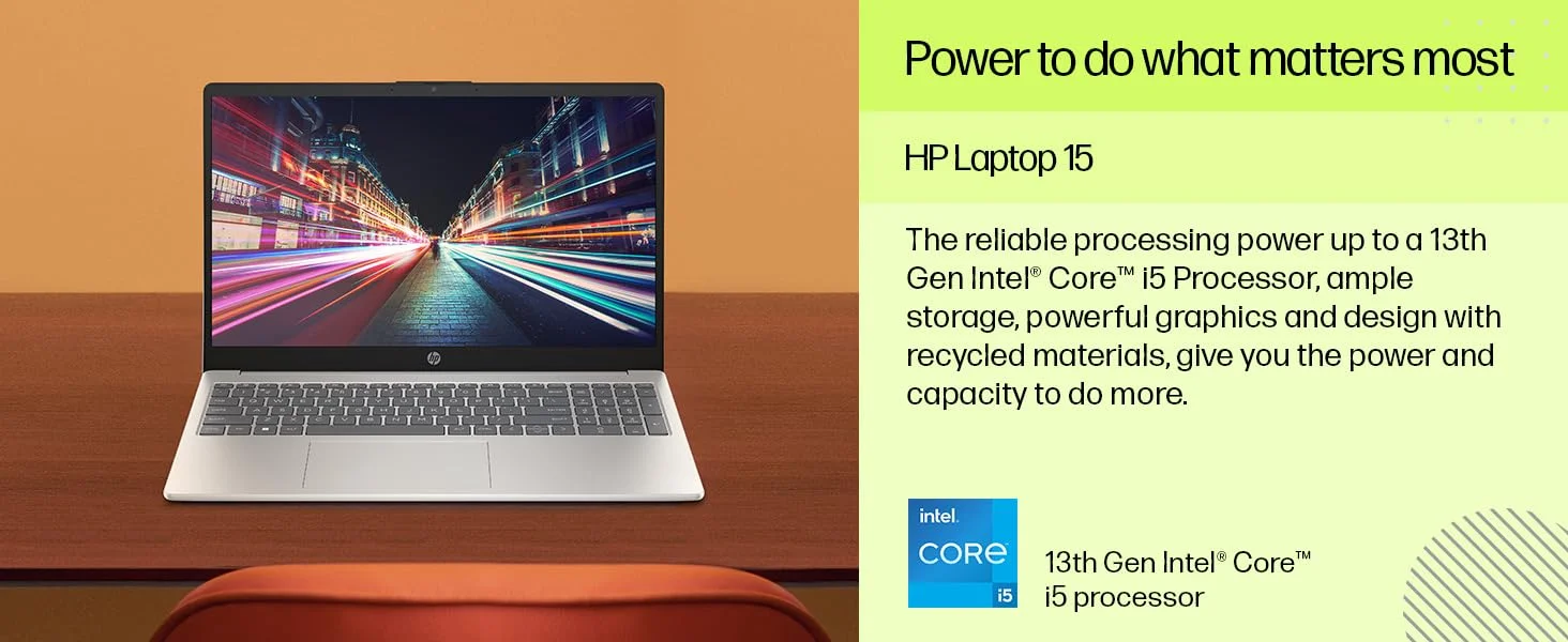 لابتوب HP 15-fd0215dx بشاشة 15.6 إنش FHD IPS تعمل باللمس، Intel Core i5-1334U، رام 16GB، SSD 512GB، فضي - Image 7