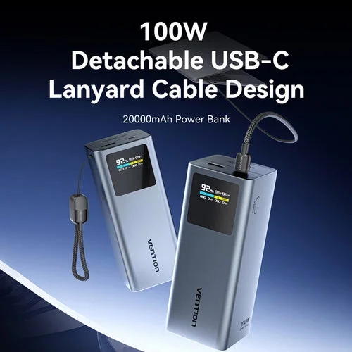 Vention FKCH0 20000mAh 100W Power Bank with Smart TFT Screen - Image 2