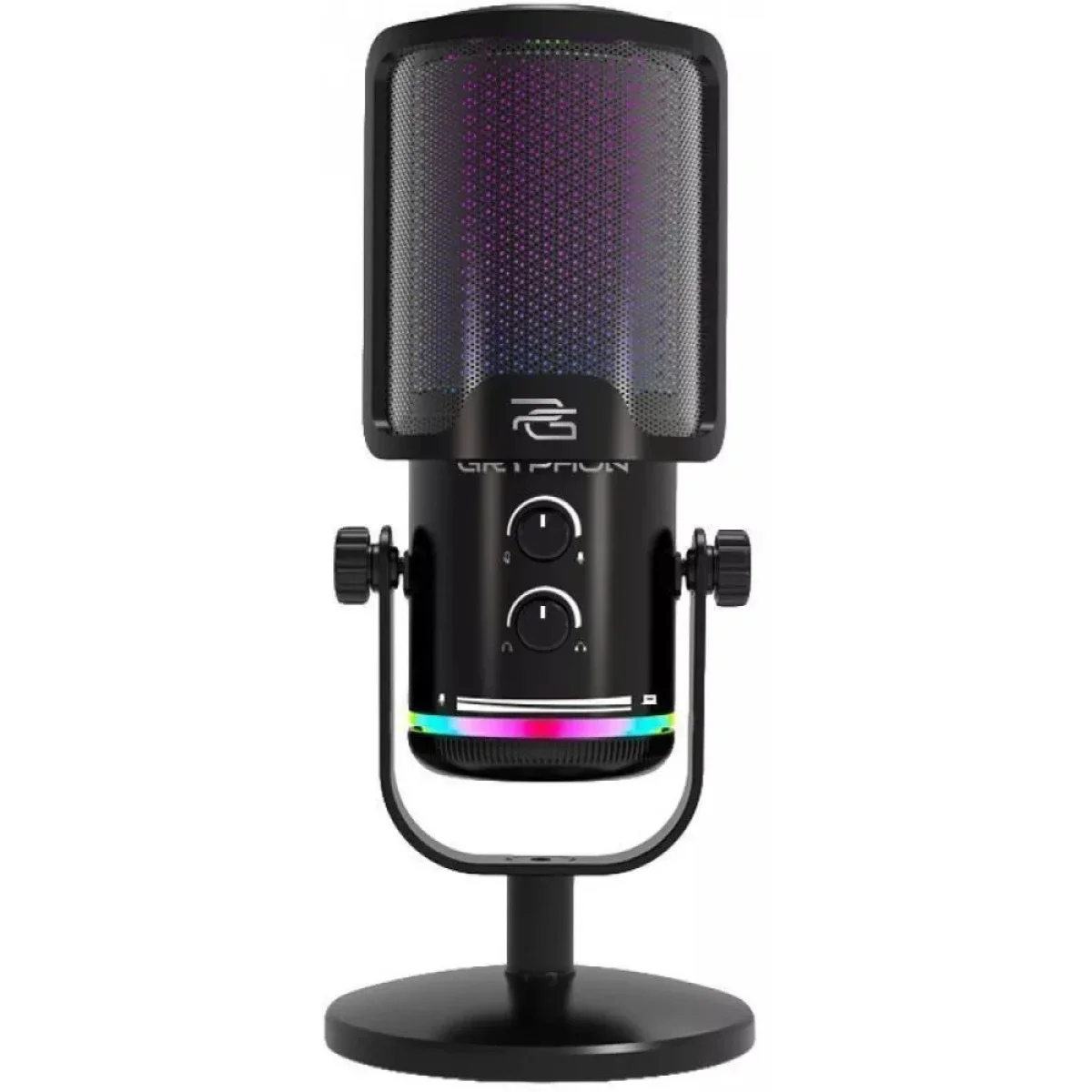 Proove Gaming Gryphon Type-C Condenser Gaming Microphone with RGB & ENC - Black - Thumbnail 2