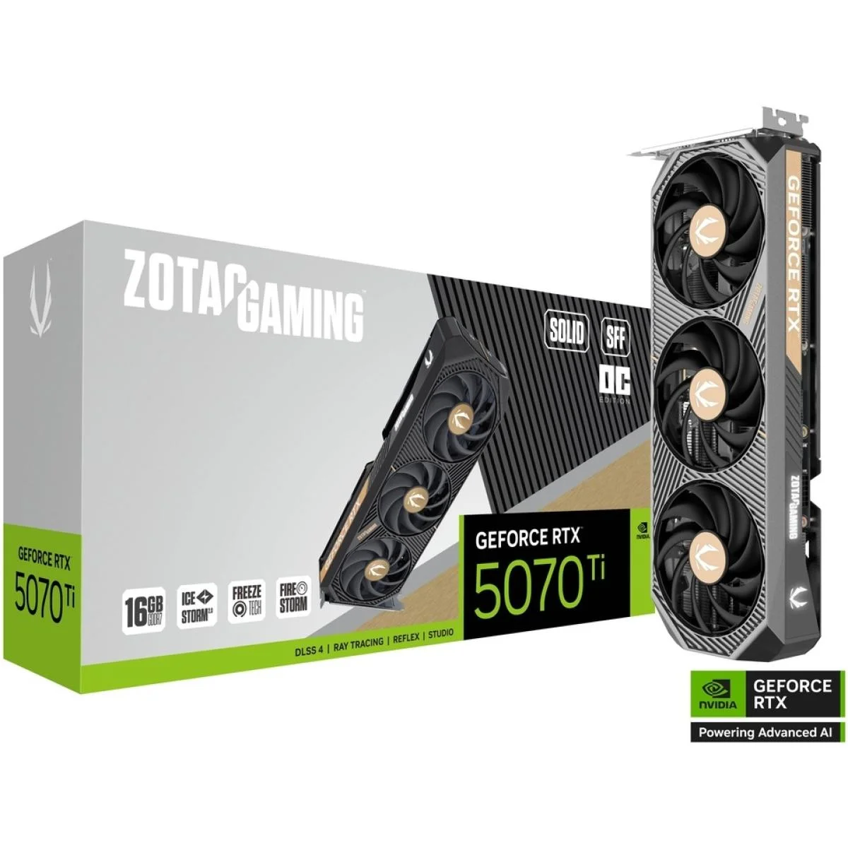 ZOTAC GAMING GeForce RTX 5070 Ti SOLID SFF OC 16GB GDDR7 Graphics Card