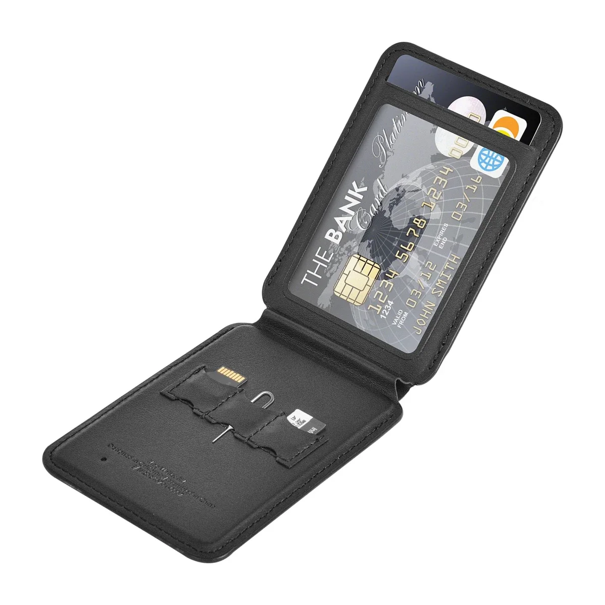 WIWU MW-005 Mag Wallet FM Magnetic Find My Wallet - Black - Thumbnail 3