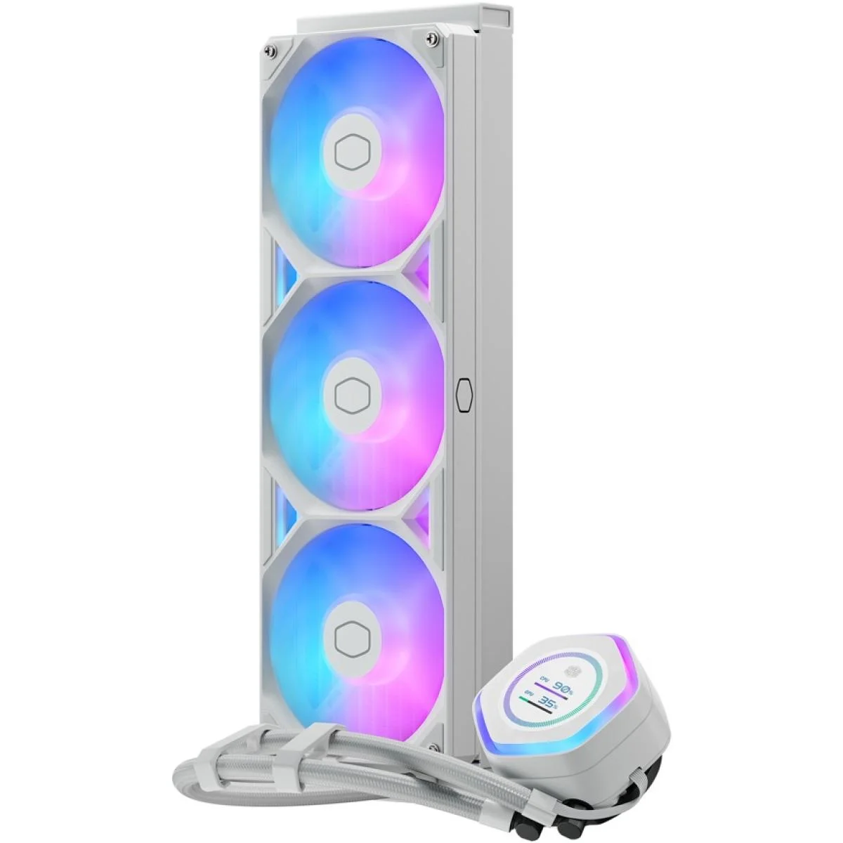 Cooler Master MasterLiquid ATMOS II 360 LCD White ARGB AIO CPU Liquid Cooler - Image 3