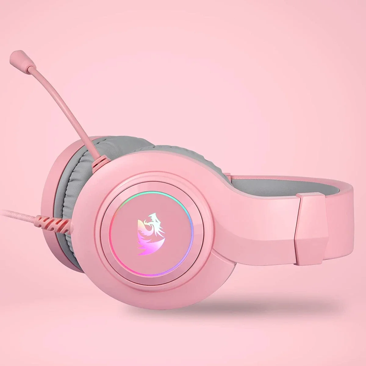Redragon H260 Hylas Pink RGB Gaming Headset with Microphone - Thumbnail 6
