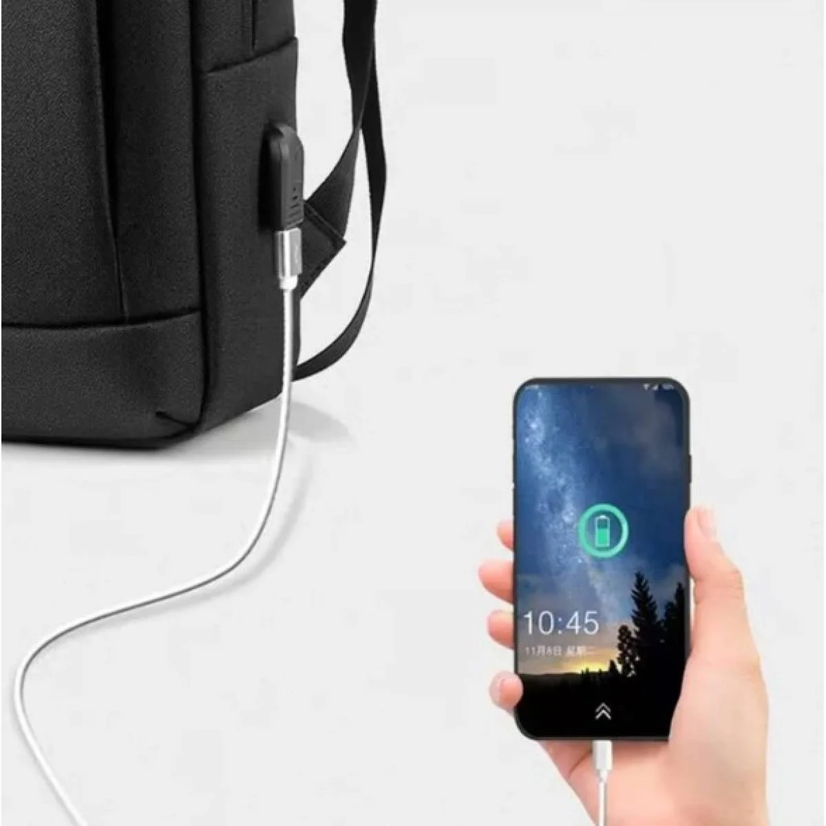 حقيبة ظهر للأعمال DTBG D-8003W للابتوبات حتى 15.6 إنش، أسود - Image 4
