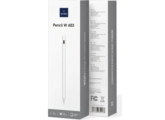 WIWU W A03 Magnetic Charging Stylus Pen for iPad - White - Thumbnail 7