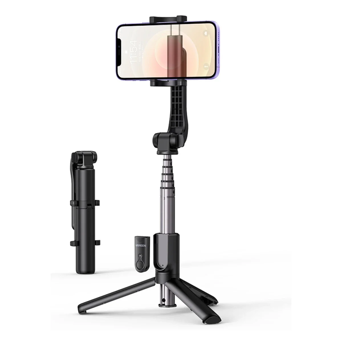 Ugreen LP508 Bluetooth Selfie Stick with Integrated Tripod 75 cm Black (50758)