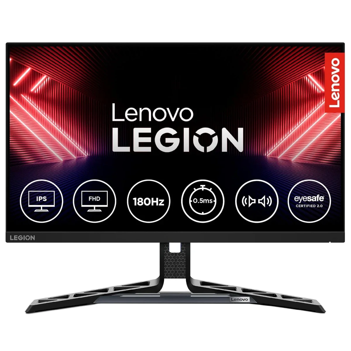 شاشة ألعاب Lenovo Legion R25i-30 مقاس 24.5 إنش FHD IPS بتردد 180 هرتز مع تعديل الارتفاع والميل والدوران الأفقي والعمودي