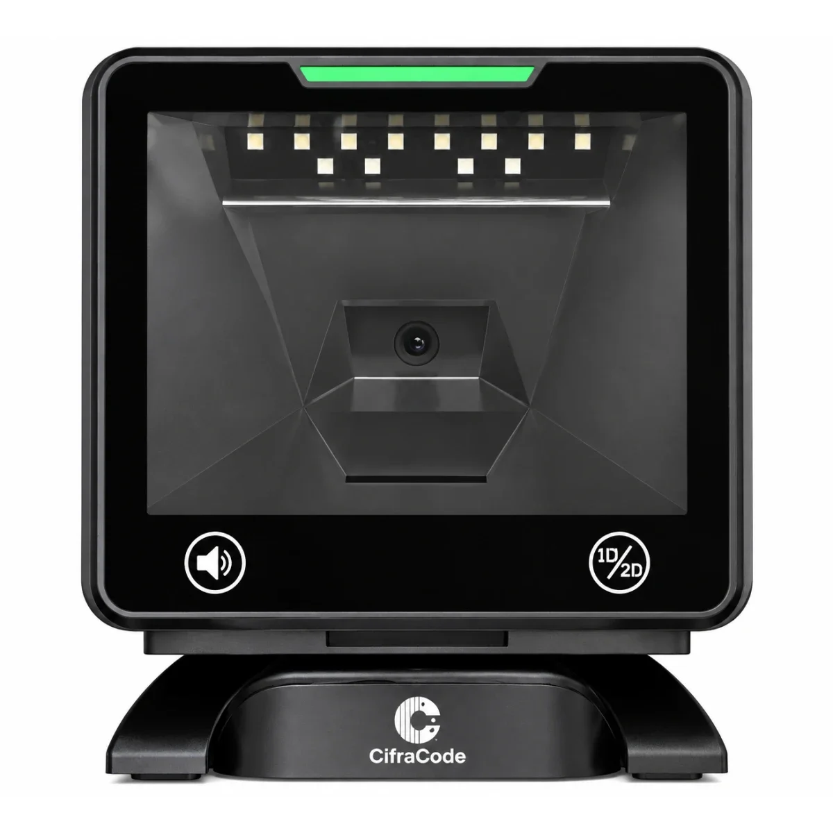 قارئ باركود مكتبي CifraCODE CN-MJ180 PRO متعدد الاتجاهات 1D/2D - أسود