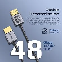 Promate PrimeLink8K-150 HDMI 2.1 Cable 1.5m 48Gbps 8K@60Hz eARC Black - Thumbnail 10