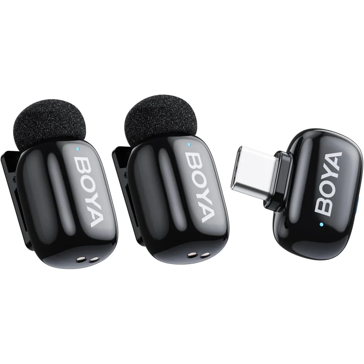 Boya Mini-23 Wireless Lavalier Microphone with USB-C Receiver, 2 Transmitters