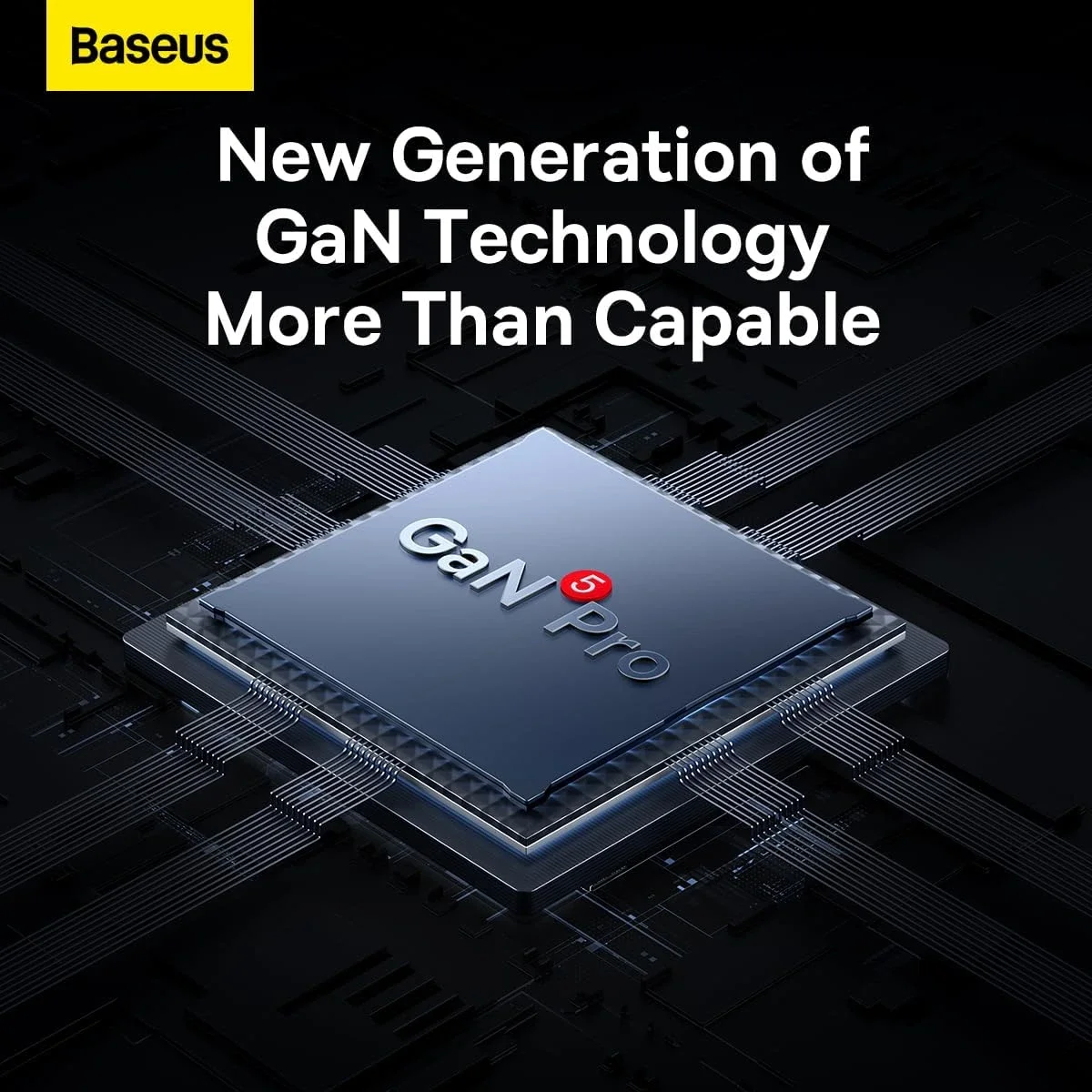 شاحن جداري Baseus GaN5 Pro سريع 65 واط مع 3 منافذ وكابل USB-C بطول 1 متر - أسود - Image 7