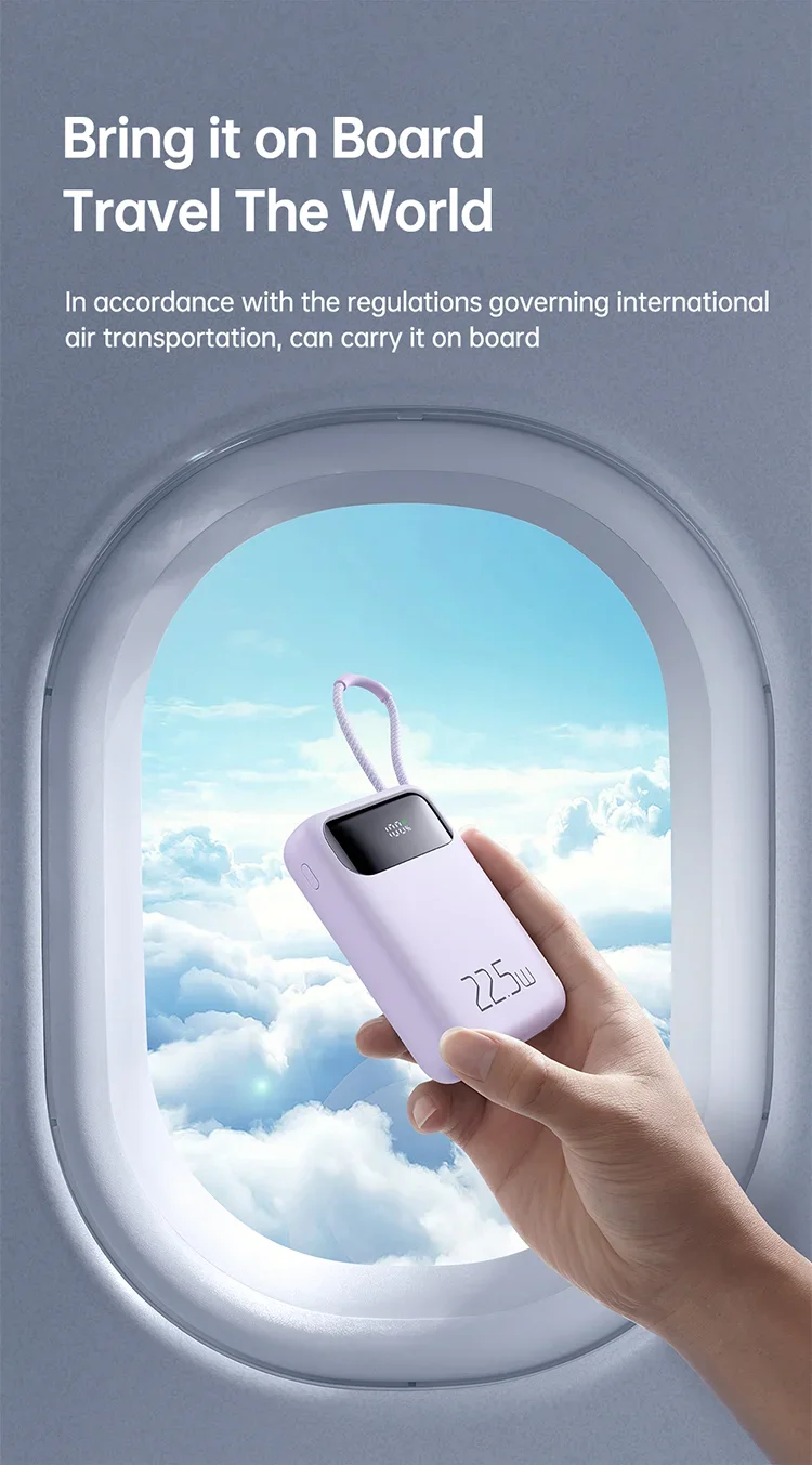 Mcdodo MC-325 10000mAh 22.5W PD Power Bank with Built-In iP Cable - Black - Thumbnail 21