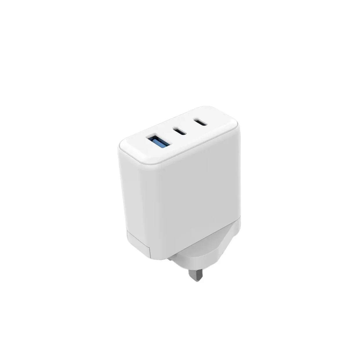 Skech 65W GaN 3-Port Wall Charger with Dual USB-C & USB-A - White - Image 2