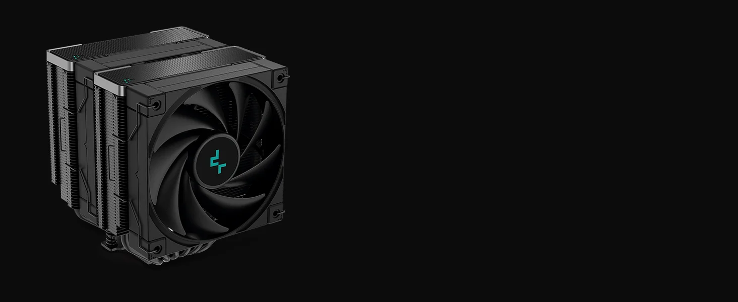 مبرد هوائي للمعالج DeepCool AK620 Zero Dark بقدرة 260W TDP وتصميم برج مزدوج مع 2x120mm Fans - Image 9