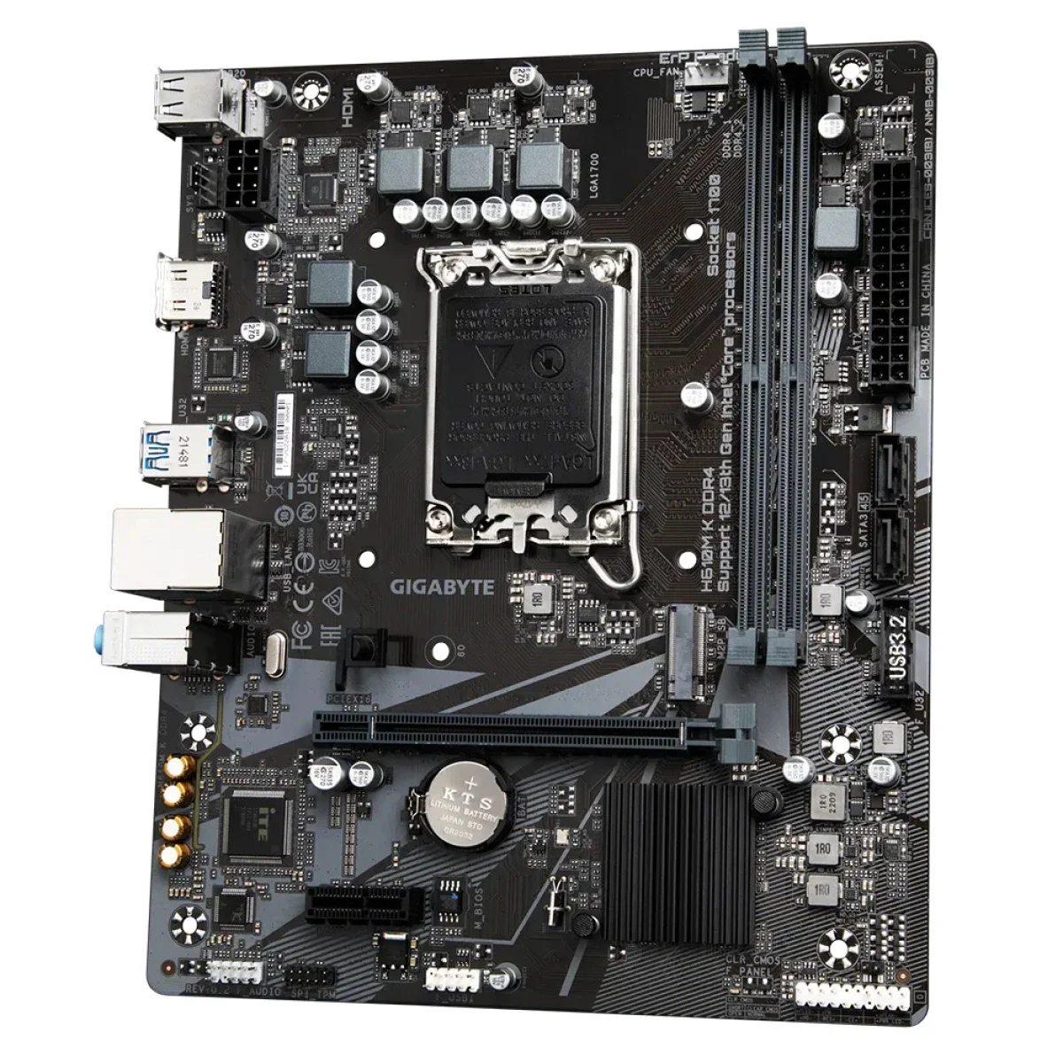 لوحة أم GIGABYTE H610M K DDR4 بحجم Micro-ATX ومقبس LGA 1700 - Thumbnail 4