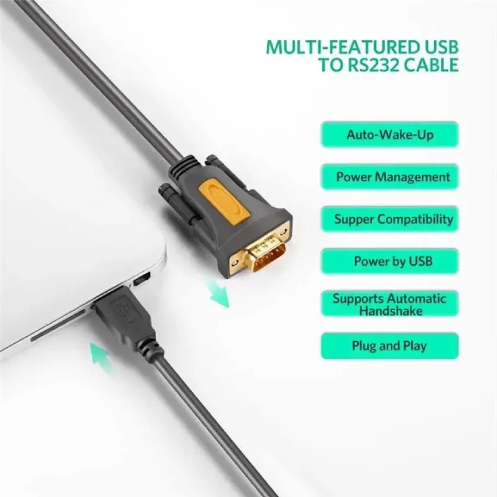 Ugreen 20210 USB-A to RS232 DB9 Adapter Cable – 1m - Image 4