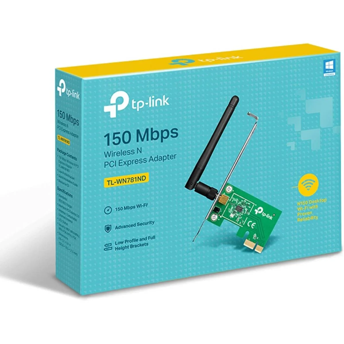 TP-LINK TL-WN781ND Wireless PCI Express Adapter 150Mbps - Image 3
