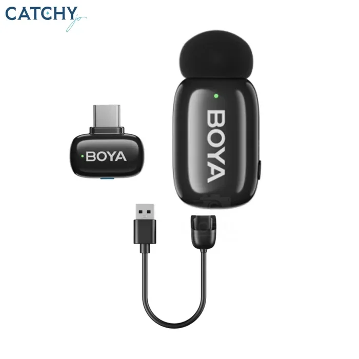 Boya Mini Wireless USB-C Lavalier Microphone – 17 1TX-1RX